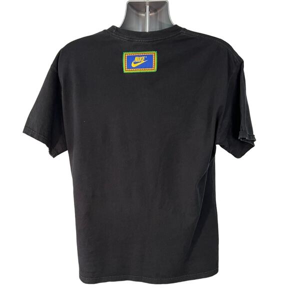 Nike Black Short Sleeve Just Do It Peace Sign T-Shirt, Size M - Picture 2 of 13